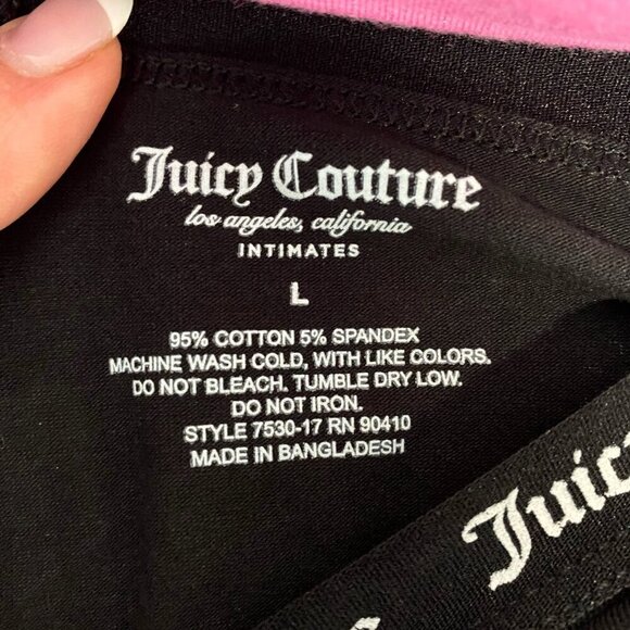Juicy Couture Black, Gray, Pink, Purple Boy Short Hipster Panties Set NWT Size L - Picture 9 of 10